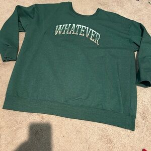 Green Women's Embroidered sweatshirt